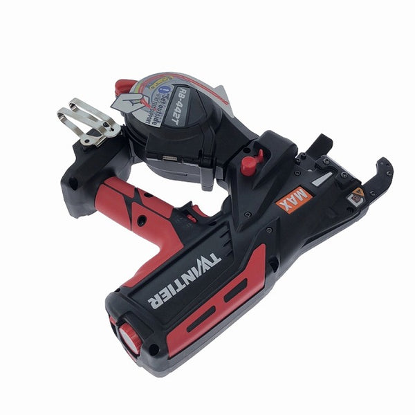 ☆未使用品☆MAX マックス 14.4V 鉄筋結束機 ツインタイア RB-442T-B2C/1450A バッテリー2個(5.0Ah)充電器+ケース - 6