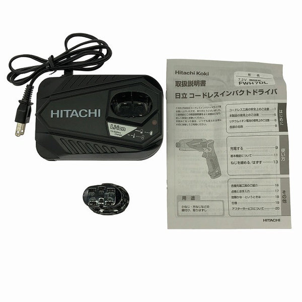 ☆中古品☆HITACHI 日立工機 7.2V コードレスインパクトドライバ FWH7DL バッテリ1個 充電器 ケース付 電動工具 締め付け132305 - 10