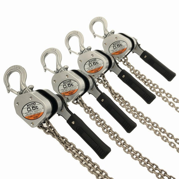 ☆未使用品 4点セット☆KITO キトー レバーブロック LX005 荷重0.5ton/0.5トン 揚程1.2m レバーホイスト 荷揚げ 吊り具117691 - 2