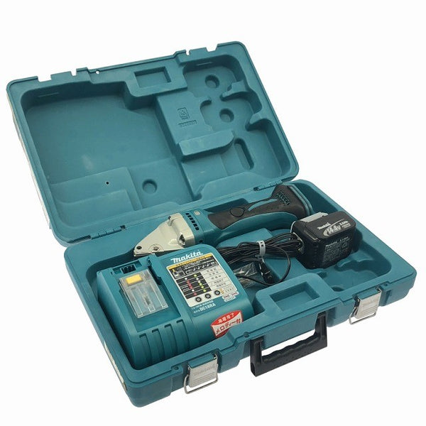 ☆比較的綺麗☆makita マキタ 14.4V 充電式ストレートシャー JS160DRF バッテリー 14.4V3.0Ah 充電器(DC18RA) 鉄板切り116800 - 2