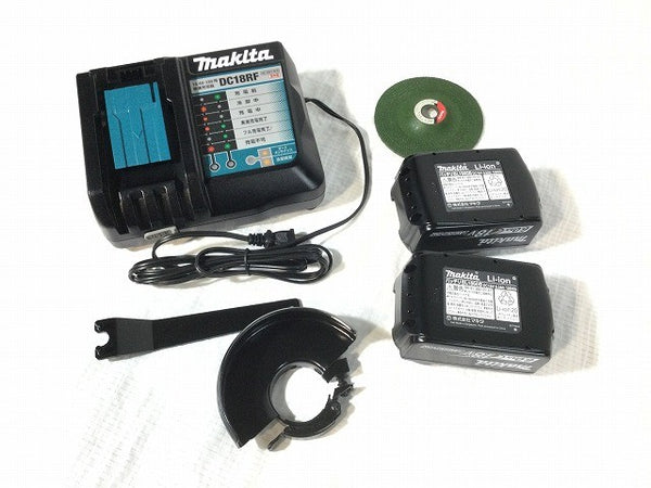 ☆未使用品☆makita マキタ 18V 充電式ディスクグラインダー GA412DRGX バッテリー2個(18V6.0Ah)充電器+ケース - 10