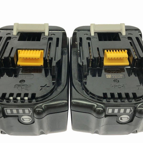 ☆中古品2個セット☆makita マキタ 18V 6.0Ah 純正 リチウムイオンバッテリー BL1860B 残量表示付 急速充電対応 蓄電池 充電池 雪マーク135736 - 8