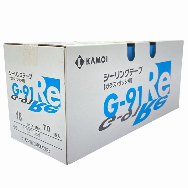 ☆未使用5ケースセット☆KAMOI カモ井加工紙 シーリングテープ G-91Re 18mm×18m 70巻 ガラス・サッシ用130797 - 5