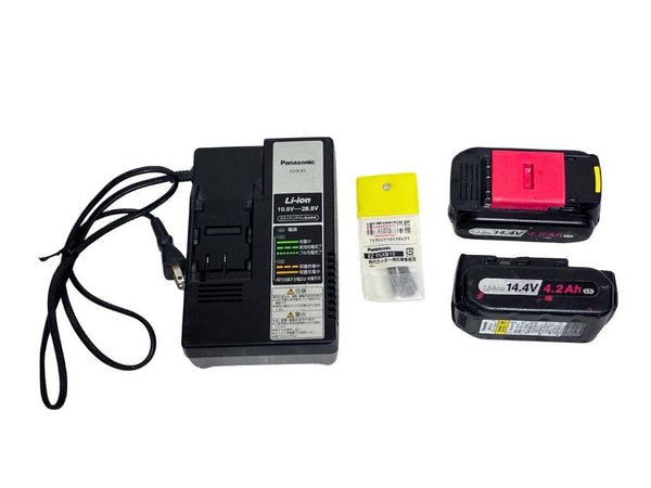 ☆中古品☆ Panasonic パナソニック 14.4V 充電小穴カッター EZ4543LS2S-B バッテリー2個 4.2AH 充電器 替え刃125301 - 10