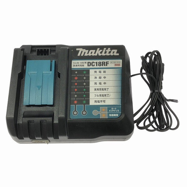 ☆中古品3点☆makita マキタ 18V 6.0Ah 純正 リチウムイオンバッテリー BL1860B 2個 残量表示付 充電器 DC18RF 蓄電池137174 - 10