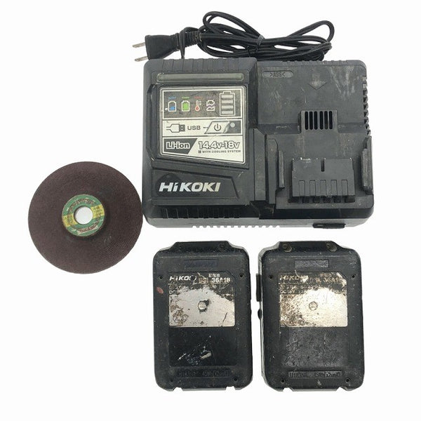 ☆中古品☆HiKOKI ハイコーキ 36V 100mm コードレスディスクグラインダー G3610DA バッテリ2個(36V2.5Ah) 充電器付 コードレス118868 - 10