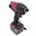 ☆中古品☆HITACHI 日立工機 14.4V コードレスインパクトドライバー WH14DSL2(2LSCK)(R) 赤 バッテリ2個 充電器 ケース 充電式136900 - 5
