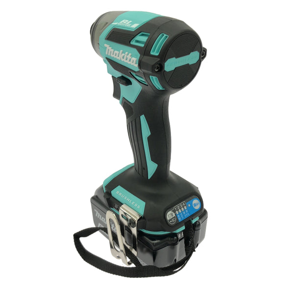 ☆未使用 限定色☆makita マキタ 18V 充電式インパクトドライバー TD173DGXTB ターコイズブルー バッテリ2個(6.0Ah) 充電器 ケース135180 - 7