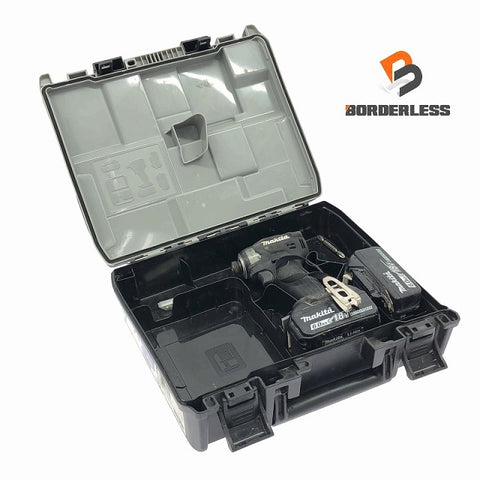 ☆中古品☆makita マキタ 18V 充電式インパクトドライバー TD173D バッテリー2個(18V 6.0Ah)付き ※充電回数14回と40回 締付け - 0