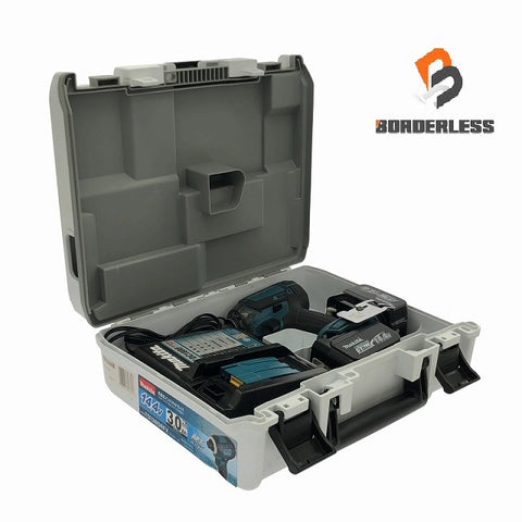 ☆中古品☆makita マキタ 14.4V 充電式インパクトドライバ TD138DRFX 青/ブルー バッテリー2個(14.4V 3.0Ah) 充電器 ケース付 - 0