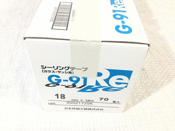☆未使用3ケースセット☆KAMOI カモ井加工紙 シーリングテープ G-91Re 18mm×18m 70巻 ガラス・サッシ用128487 - 4