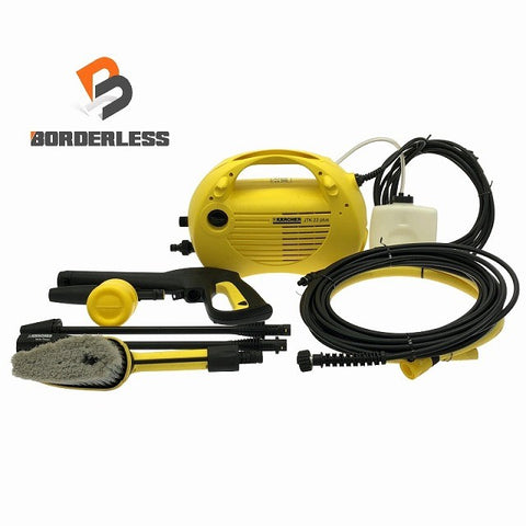 ☆中古品☆KARCHER ケルヒャー 100V 家庭用 高圧洗浄機 JTK22 Plus 吸水ホース＋吐出ホース＋ガン＋ノズル付 洗車133536
