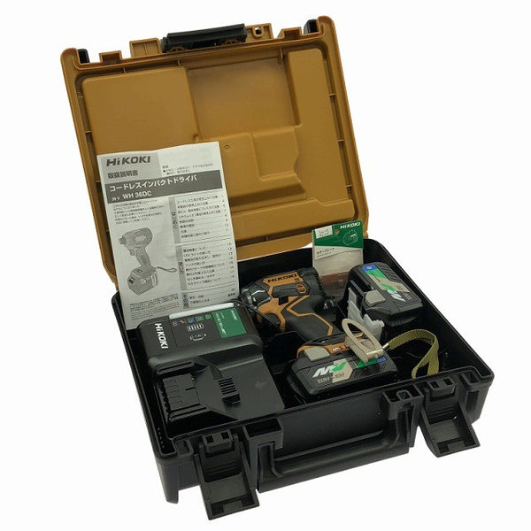 ☆未使用品☆HIKOKI ハイコーキ 36V コードレスインパクトドライバー WH36DC(2XPS)(GC) 限定色グランドキャメル フルセット132955 - 2