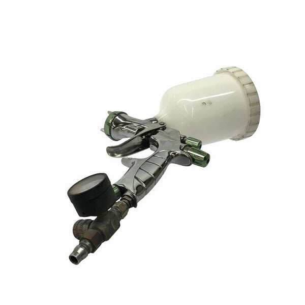 ☆中古品☆アネスト岩田 entech ハンドスプレーガン LS-400-05 カップ＋圧力計付 口径1.3mm 重力式 エアスプレーガン 吹き付け塗装130677 - 2