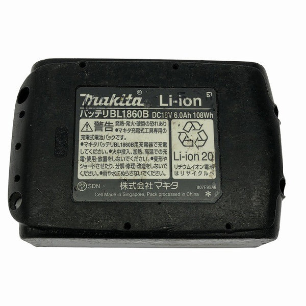 ☆中古品☆makita マキタ 18V 6.0Ah 純正 リチウムイオンバッテリー BL1860B 残量表示付 リチウムイオン電池 蓄電池 充電池129576 - 10