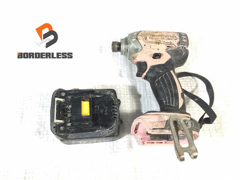 ☆中古品☆ makita マキタ 14.4V 充電式インパクトドライバー TD136D ピンク 本体+バッテリー1個(3.0Ah)