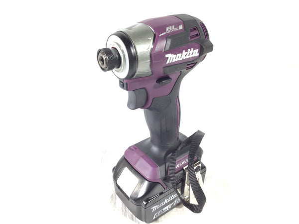 ☆極美品☆限定色 makita マキタ 18V 充電式インパクトドライバ TD173DGXAP パープル バッテリー2個(6.0Ah)充電器 ほぼ未使用品121768 - 6