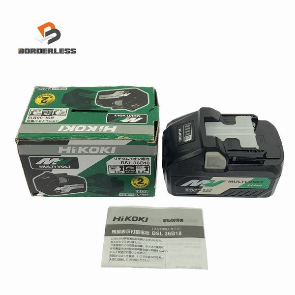 ☆未使用品コメント必読☆HiKOKI ハイコーキ 36V 4.0Ah 純正 マルチボルトバッテリー BSL36B18 リチウムイオンバッテリー122278 - 1