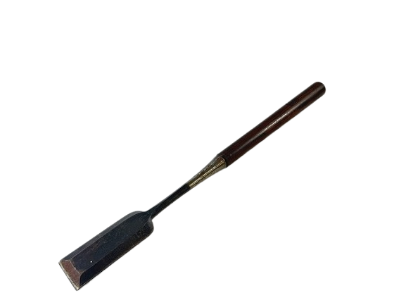 ☆中古品2本セット☆大内 突き鑿 1寸2分/36mm 瓢箪/ひょうたん印 突きノミ 1寸6分/48mm 突きのみ 仕上のみ 大工道具 木材加工 - 6