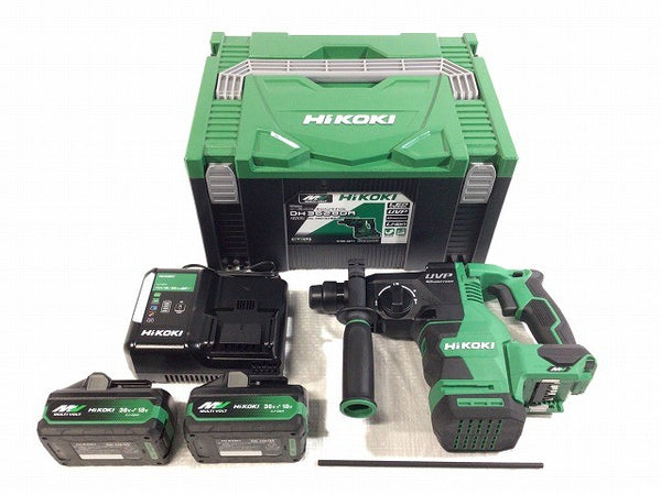 ☆未使用品☆HiKOKI ハイコーキ 36V コードレスロータリハンマドリル DH3628DA(2WPZ) 急速充電器 バッテリー(BSL36B18X )2個 ケース116478 - 3