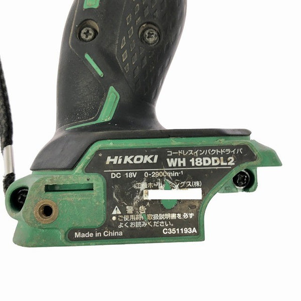 ☆中古品☆HiKOKI ハイコーキ 18V コードレスインパクトドライバ WH18DDL2 アグレッシブグリーン 本体のみ 締め付け136262 - 7