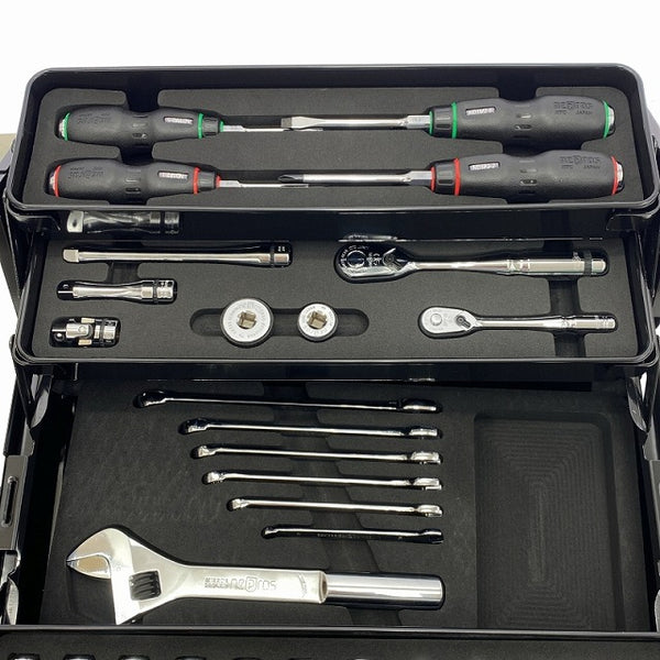 ☆未使用品☆nepros ネプロス 9.5sq ハンドツールセット 32点 NTX632WZ 両開きメタルケース 手工具セット 自動車整備111114 - 7