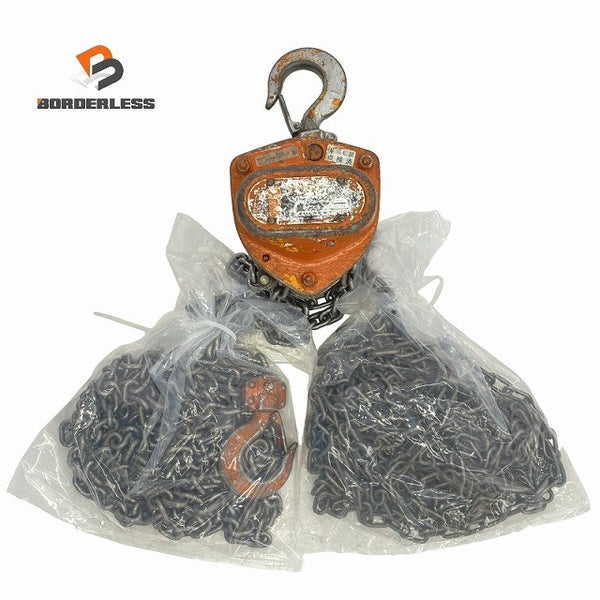 ☆中古品☆KITO キトーマイティ M3形 CB010 荷重1t/1トン 揚程2.5m チェーンブロック ホイスト 荷揚げ 吊り上げ 手動式117866 - 1