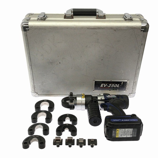 ☆中古品☆CACTUS カクタス 14.4V コードレス電動油圧式圧着工具 EV-250L バッテリ1個(1.2Ah) ダイス ケース付 充電式圧着機129534 - 3