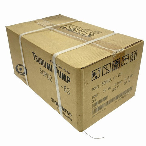 ☆未使用品☆TSURUMI PUMP ツルミポンプ 200V 60Hz 水中ポンプ 50PU2.4-63 汚物用ハイスピンポンプ128215 - 0