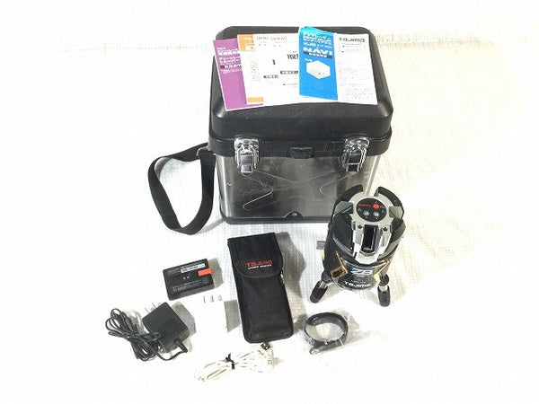 ☆中古品☆Tajima タジマ ZERO BLUE レーザー墨出し器 ZEROBLS-KJC 受光器 バッテリ1個 ACアダプタ ケース付き 測定130444 - 3