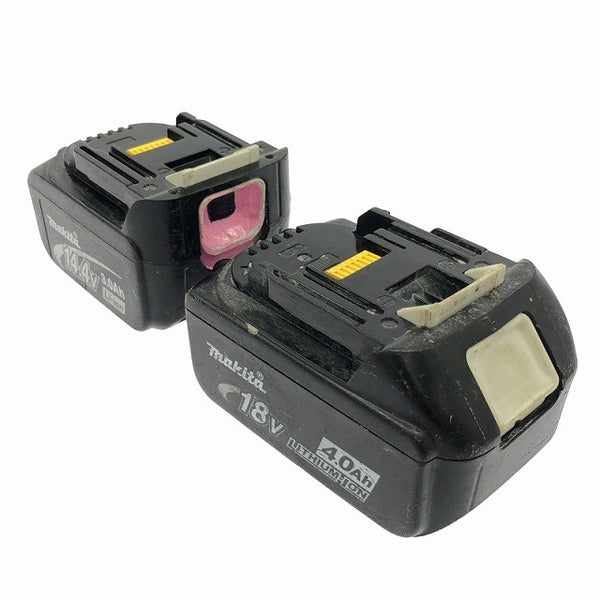 ☆中古品セット☆makita マキタ 14.4V 3.0Ah/18V 4.0Ah 純正リチウムイオンバッテリー BL1430+BL1840 LITHIUM-ION 雪/飛行機 116104 - 3