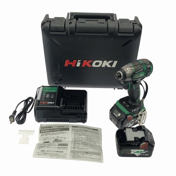 ☆美品☆HiKOKI ハイコーキ 18V コードレスインパクトドライバ WH18DDL2 2LXPK ( L ) バッテリー2個(BSL36A18) 充電器 ケース付116893 - 3