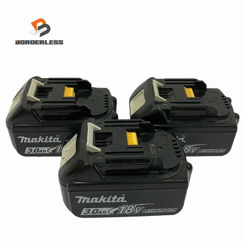 ☆中古品☆makita マキタ 18V 純正リチウムイオンバッテリー BL1830×1 BL1830B×2 合計3点セット 電動工具132489
