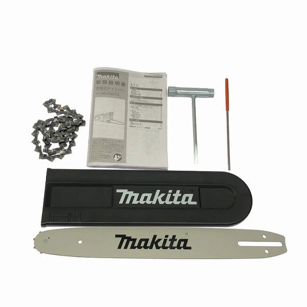 ☆極美品☆makita マキタ 40Vmax 充電式チェンソー MUC027GZR 赤 ガイドバー350mm 刃+チェーンカバー付き 切断機135001 - 10