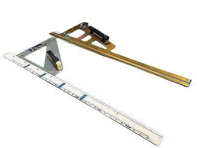☆中古品2点セット☆TAJIMA タジマ 丸鋸ガイド MRG-L1000 シンワ エルアングル 73170 定規2点セット 直角定規 大工道具114017 - 5