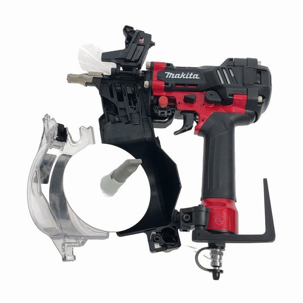 ☆未使用品☆ makita マキタ 50mm 高圧エア釘打ち機 AN534H 赤/レッド 本体+パーツ+ケース ロール釘打ち/クギ打 コイルネイラ119909 - 9