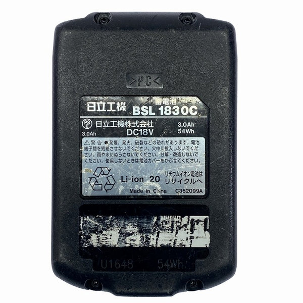 ☆中古品2点セット☆HITACHI 日立工機 純正リチウムイオン電池 BSL1860 BSL1830C バッテリー 電動工具 充電池 蓄電池114579 - 10