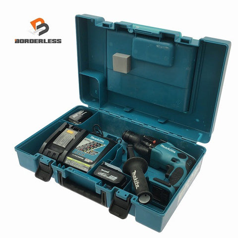 ☆比較的綺麗☆makita マキタ 14.4V 充電式ハンマドリル HR162D バッテリ2個(4.0Ah) 充電器 ケース付 ハンマードリル 穴あけ 斫り137145