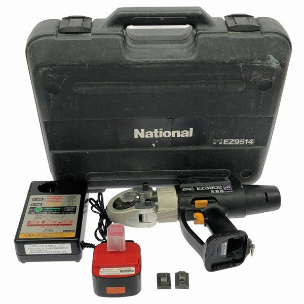☆中古品☆National ナショナル 12V 充電圧着器 EZ3902 バッテリ1個(12V2.0Ah) 充電器 ケース 充電式 圧着機 圧着工具 松下電工136315 - 3