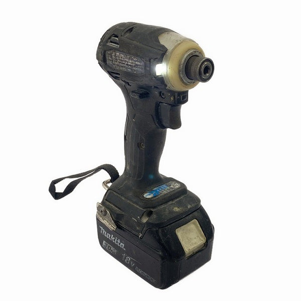 ☆中古品☆makita マキタ 18V 充電式インパクトドライバー TD172D 黒/ブラック バッテリ2個(18V3.0Ah) 充電器付 コードレス119260 - 3