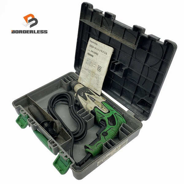 ☆中古品☆HITACHI 日立工機 100V ロータリハンマドリル DH24PB3 ケース付 SDSプラス コード式 ハンマードリル 穴あけ 穿孔129690 - 1