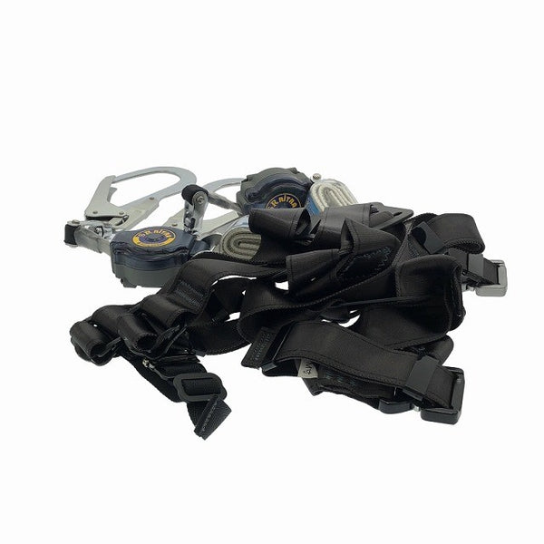 ☆未使用品☆藤井電工 ツヨロン 黒影ハーネス TH-504-2TR93SV-OT-DG-M-2R23-BX ツインランヤード付 フルハーネス 新規格適合 - 5