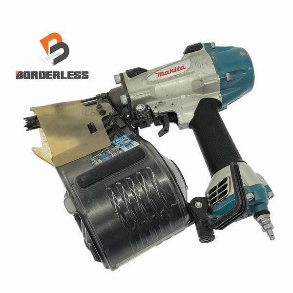 ☆中古品☆makita マキタ 90mm 高圧ロール釘打機 AN910H エアツール 大工道具 内装業114974 - 1