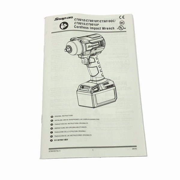 ☆美品☆Snap-on スナップオン 18V コードレスインパクトレンチ CTJ9010 バッテリー(18V 5.0Ah) 付き 電動工具 自動車整備 116635 - 10