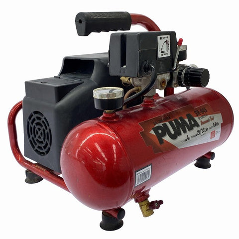 ☆比較的綺麗☆SK11 PUMA 常圧 エアーコンプレッサー オイルレス SR-045 タンク容量4L オイルレス 藤原産業 小型 DIY130252 - 0