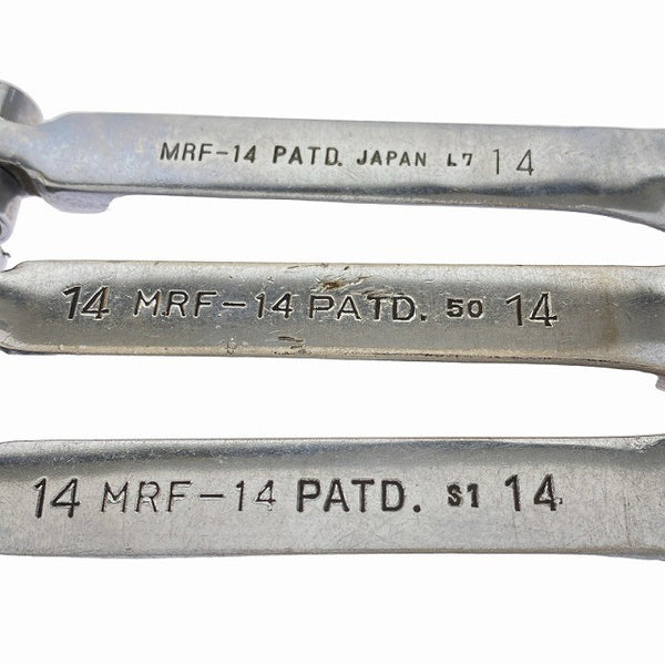☆中古品3本セット☆KTC 京都機械工具 首振りラチェットめがねレンチ MRF-14 14mm フレックス ラチェットメガネレンチ ハンドツール131416 - 9