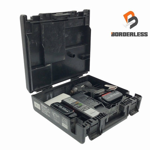 ☆中古品☆Panasonic パナソニック 14.4V/18V 充電インパクトドライバー EZ76A1LJ2G-B 黒 バッテリ2個(18V5.0Ah) 充電器 ケース - 0