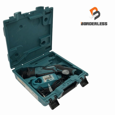 ☆中古品☆ makita マキタ 10.8V 充電式レシプロソー JR101D 青/ブルー バッテリー1個(10.8V 1.3Ah)充電器+ケース - 0