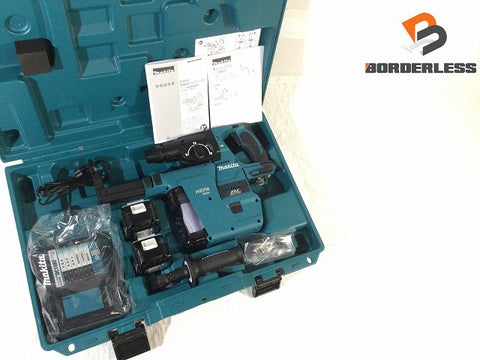 ☆未使用品☆makita マキタ 18V 充電式ハンマドリル HR244DRGXV 集じんシステム(DX01) バッテリー2個(18V 6.0Ah) 充電器 ケース付135714 - 0