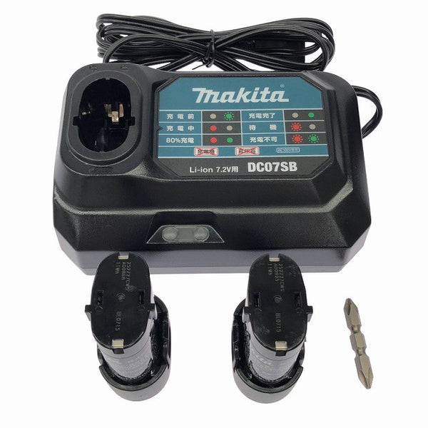 ☆比較的綺麗☆makita マキタ 7.2V 充電式ペンインパクトドライバー TD023DSHXO オリーブ バッテリ2個(1.5Ah) 充電器 ケース付132282 - 10